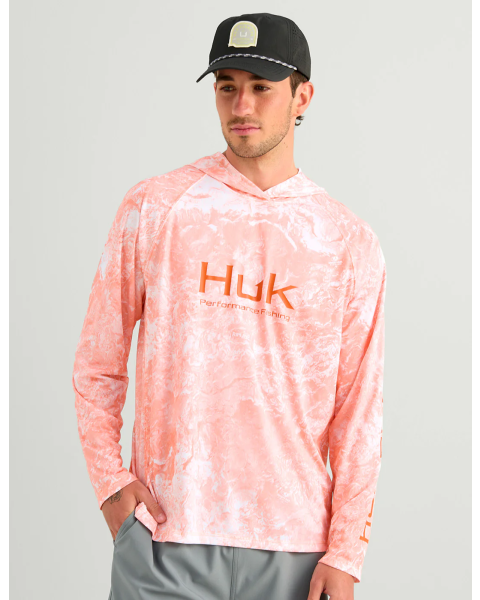 Huk Men's Pursuit Mossy Oak Performance Hoodie H1200611