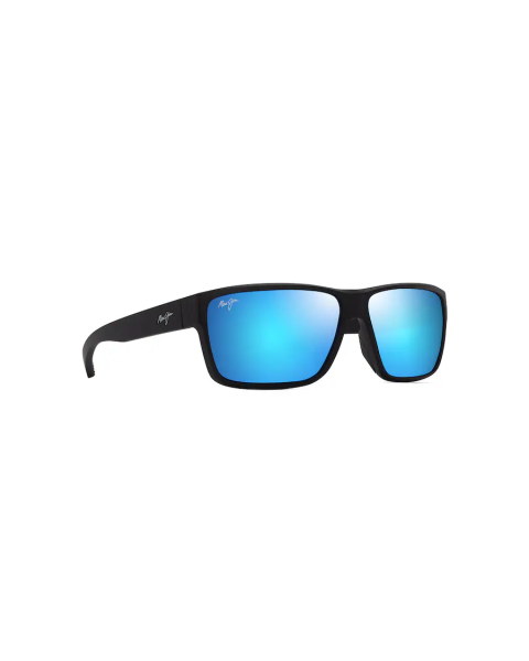 Maui Jim Uila Blue Hawaii Matte Black Sunglass B661-02