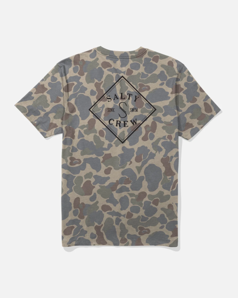 Salty Crew Men's Tippet Sand Camo Short Sleeve Tee 25035390