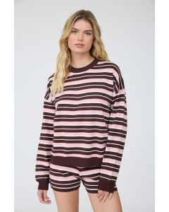 Astrid Stripe Boxy Long Sleeve Top