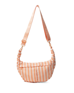 Brixley Apricot Stripe Crescent Bag