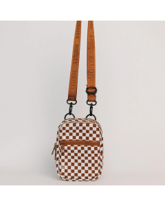 Brixley Brown Checkered Crossbody Sling CBS-BC