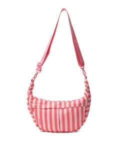 Brixley Coral Stripe Crescent Bag