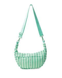 Brixley Seafoam Stripe Crescent Bag