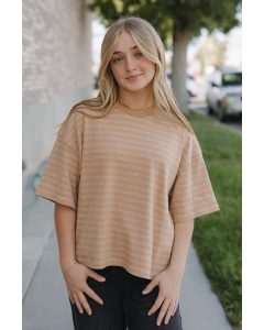 Camryn Double Striped Short Sleeve Top