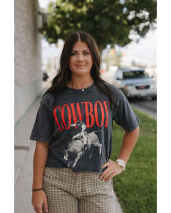 Cowboy Rodeo Western Crop Tee