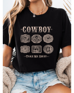 Cowboy Take Me Away Buckle Tee
