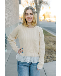 Elanor Lace Trim Sweater