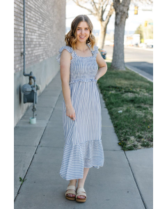 Eva Stripe Smock Dress