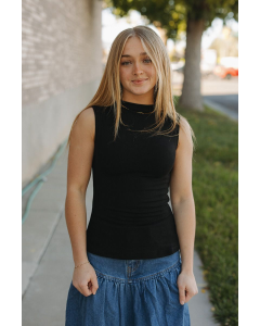 Fallon Sleeveless Mock Top