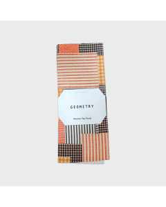 Geometry Patch & Pumpkin Tea Towel TT-MF-PATCH-AND-PUMPKIN