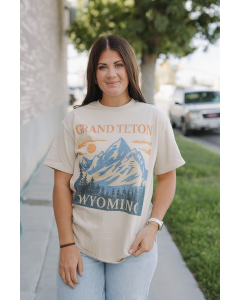 Grand Teton Wyoming Oversized Tee