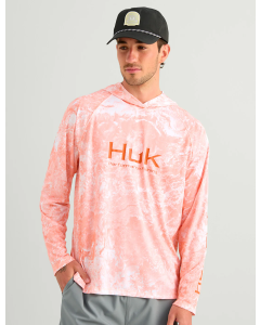 Huk Men's Pursuit Mossy Oak Performance Hoodie H1200611