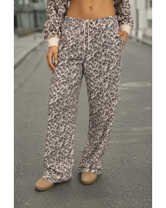 Londyn Leopard Wide Leg Lounge Pant