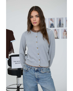 Macie Striped Cardigan