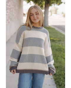 Miley Oversized Stripe Sweater