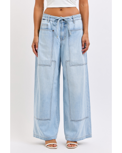 Nori Drawstring Wide Leg Jean