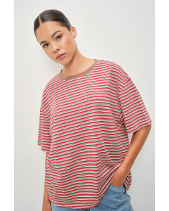 Pia Striped Oversized Tee