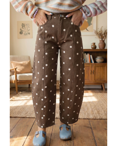 Polka Dot Barrel Jeans