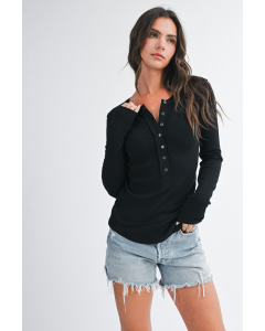 Raegan Henley Long Sleeve Top