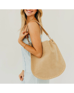 Rosalie Rivet Suede Hobo Bag
