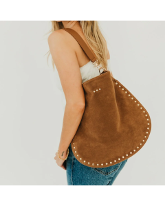Rosalie Rivet Suede Hobo Bage