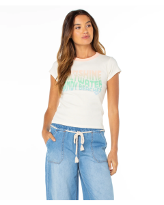 Roxy Sandy Beaches 90'S Baby Tee RZ40692AKCWC