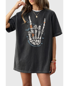 Skeleton Hand Oversized Tee
