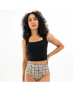 Square Neck Crop Tankini Top