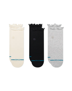 Stance Women's 3 Pack Ruffle Icon Quarter Socks W345BC26RU