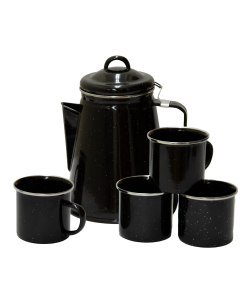 Stansport Enamel Coffee Pot & 4 Mug Set  11230-20