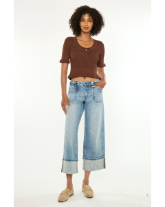 Sutton Crop Wide Leg Jean