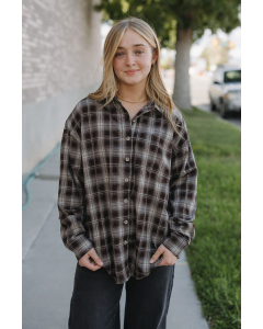 Wynter Plaid Boxy Long SLeeve Shirt