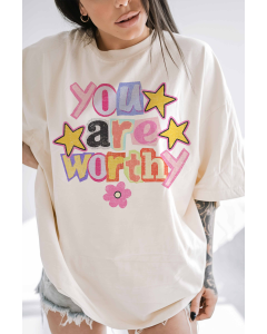You Are Worthy Oversized Tee