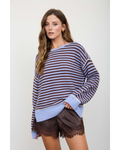 Zuri Stripe Contrast Sweater
