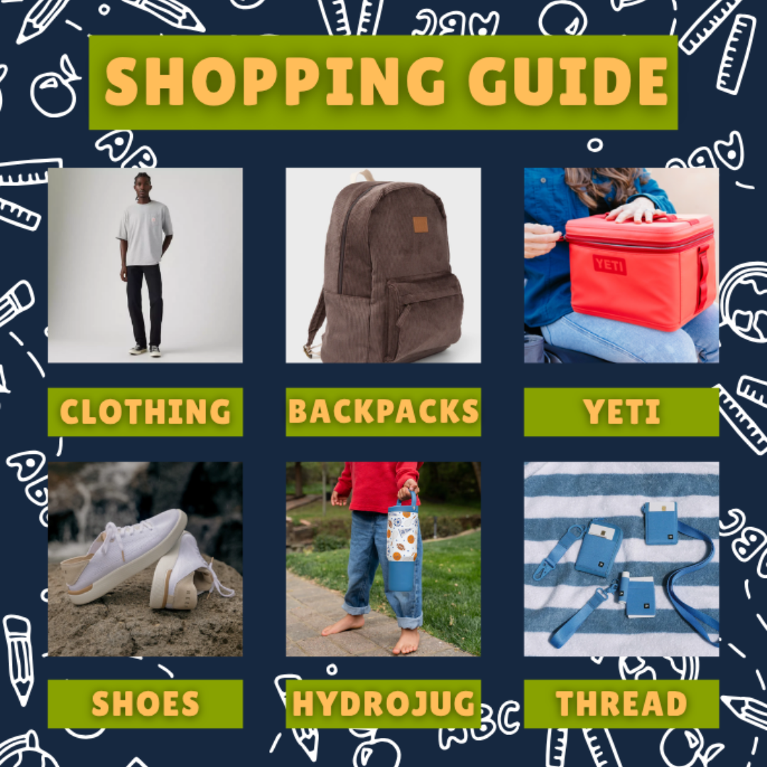 Back to School Shopping Guide. Redirects to sale category