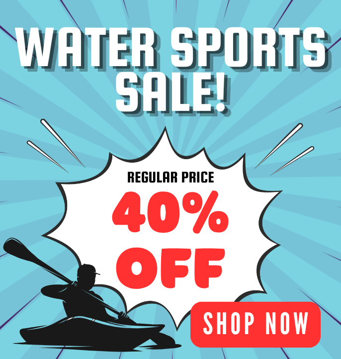 Water sports sale 40%off. Redirects to Water Sports category